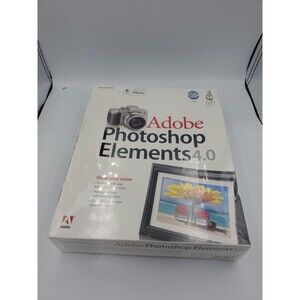 2006 Adobe PHOTOSHOP Elements 4.0 for Macintosh MAC Software New Sealed